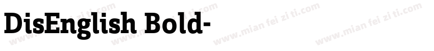 DisEnglish Bold字体转换